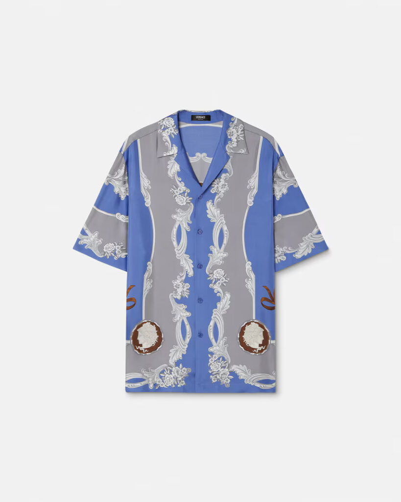 'Versace' Cameo Silk Shirt