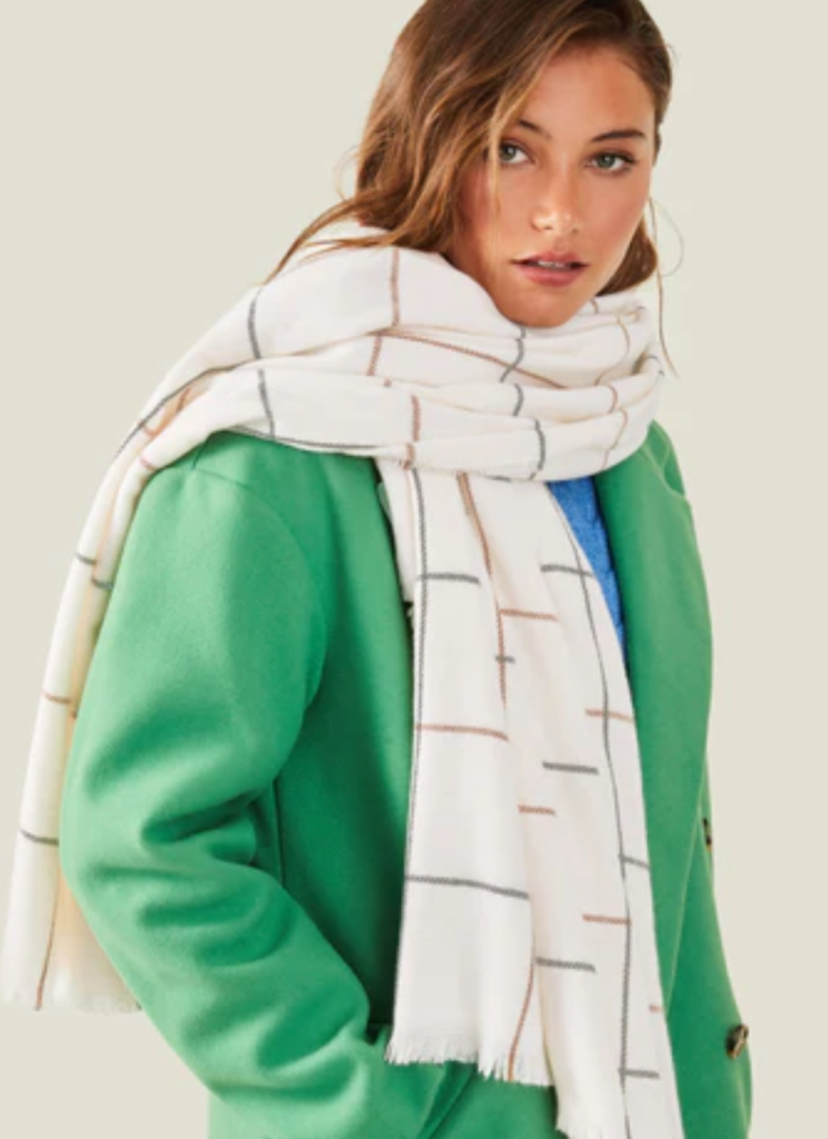 Edinburgh Cashmere DC Scott Cashmere Scarf ivory gift for her