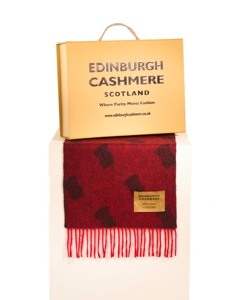 Edinburgh Cashmere scarf signature gift box